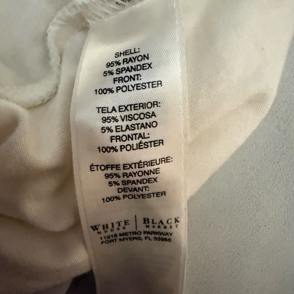 WHBM Cream Sleeveless Drape Neck Sheer Overlay Mini Womens Dress M - Picture 4 of 5